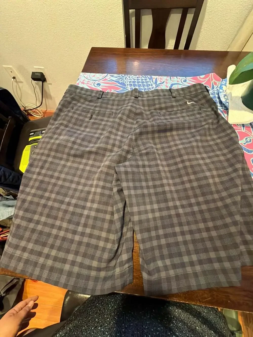 Nike Golf Dri-Fit Men's Plaid Flat Front Golf Shorts Size 40